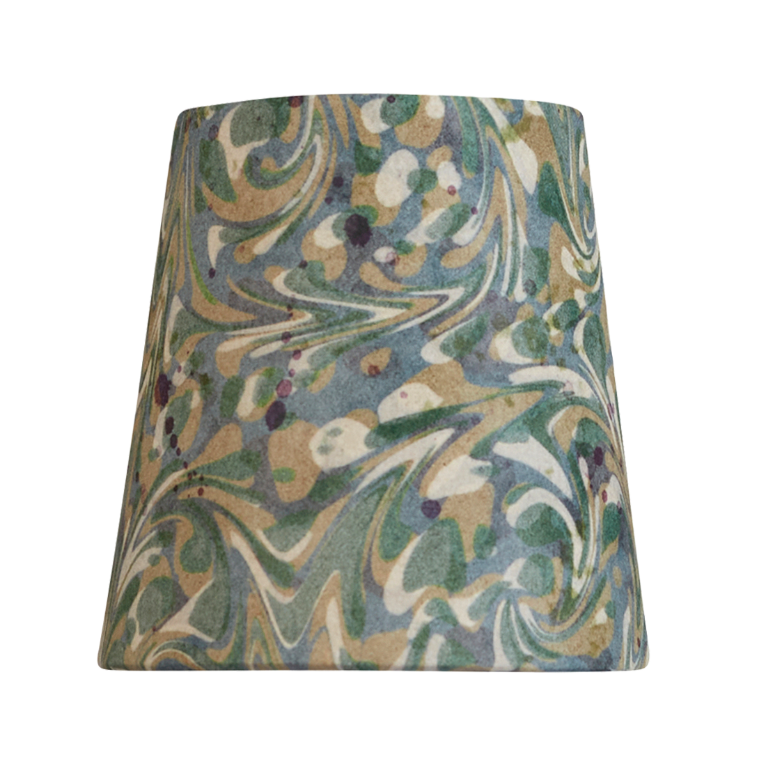 4" Clip-On Lampshade: Marble Aqua