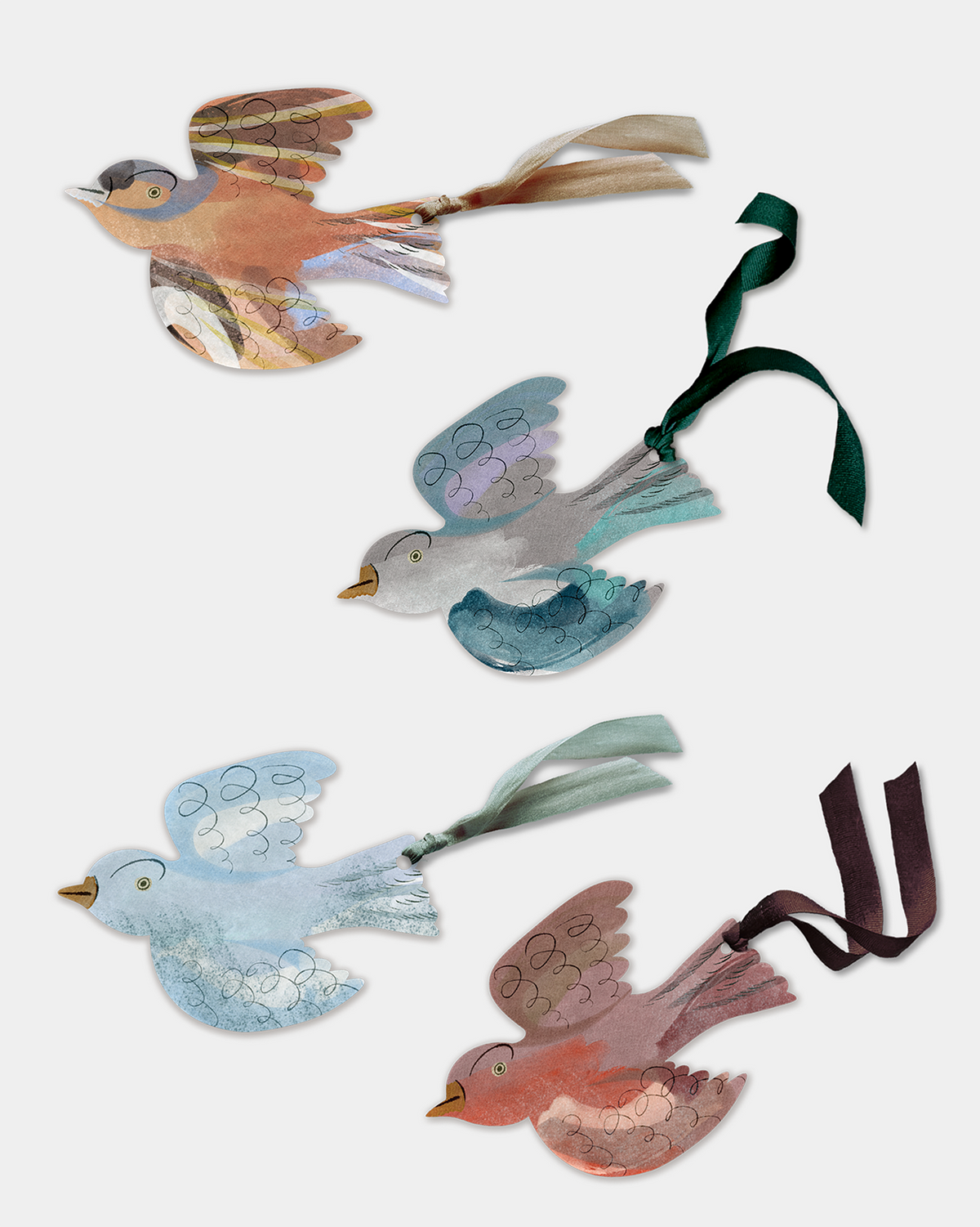 Set of 8 Gift Tags: Garden Birds