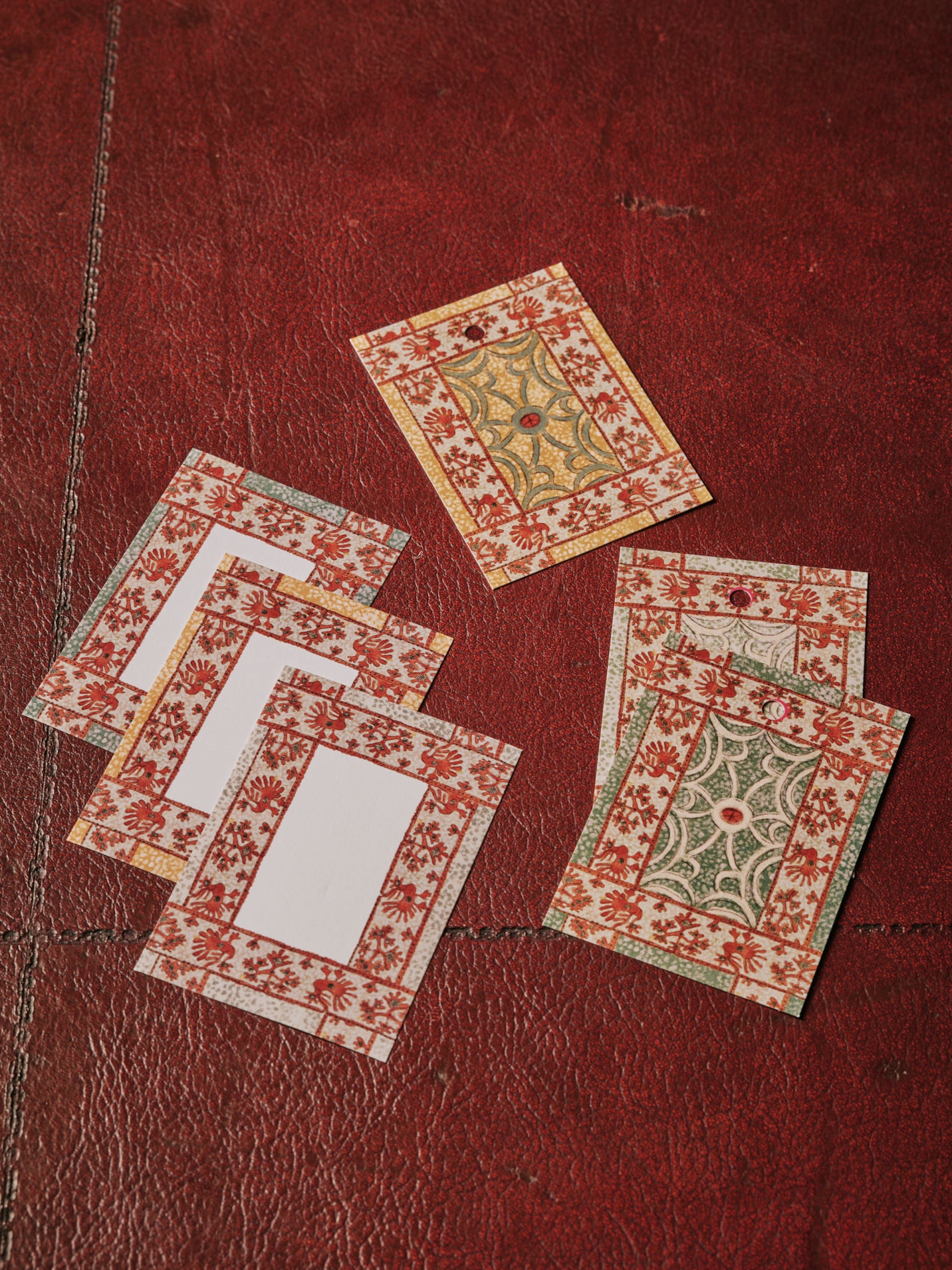 a group shot of The Kensington Paperie dacha stripe gift cards