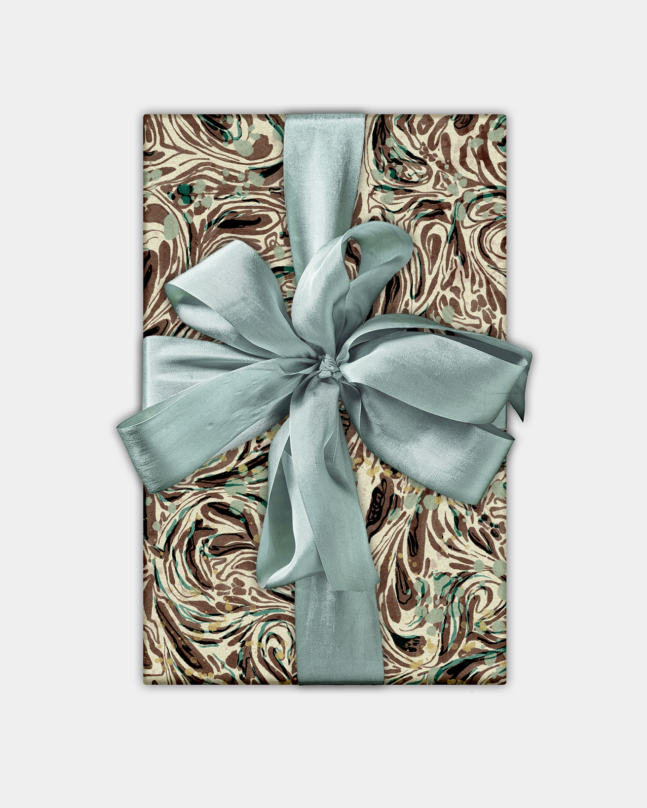 Wrapping Paper Roll: Marble Chocolate