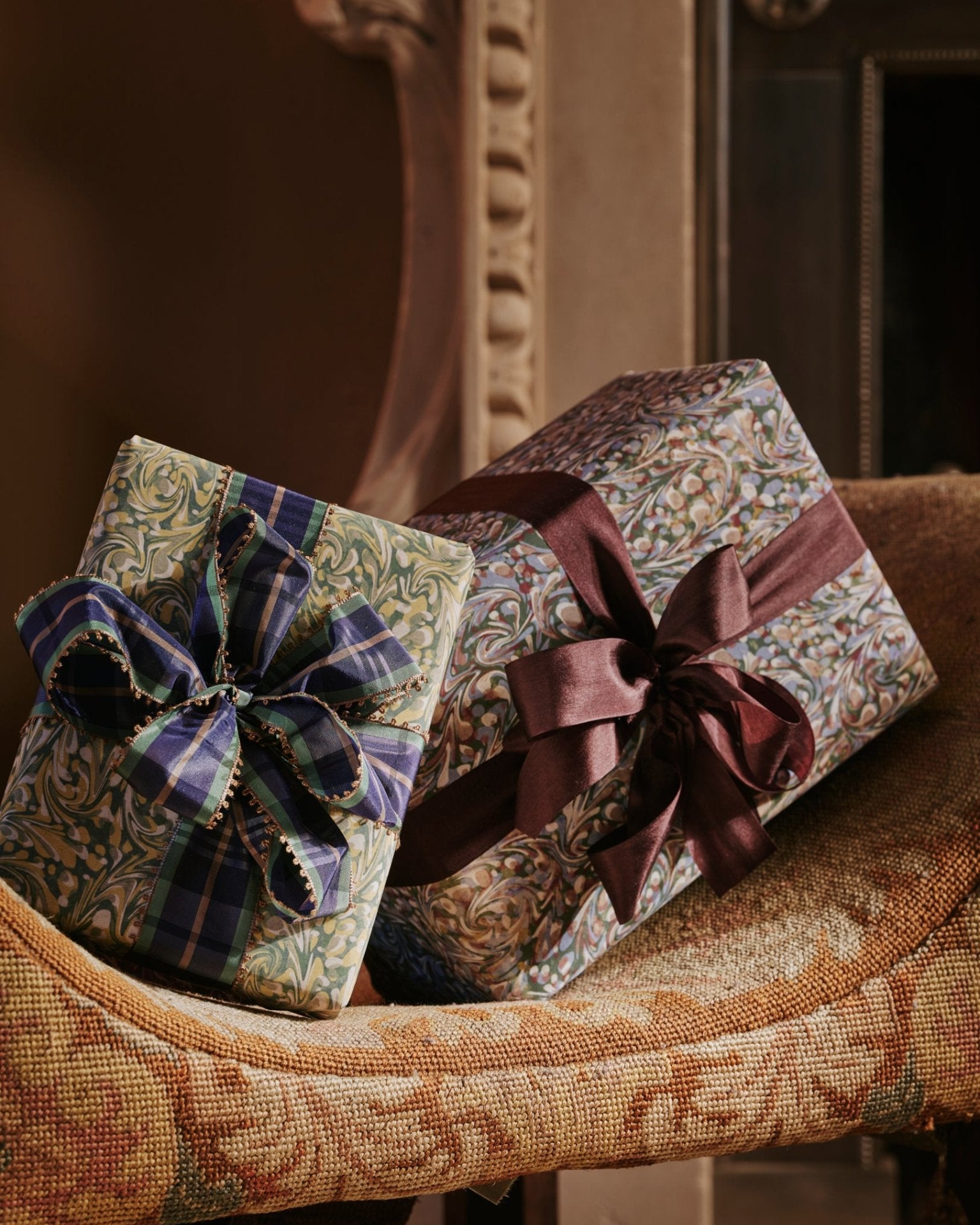 a group shot of The Kensington Paperie marble wrapping paper product