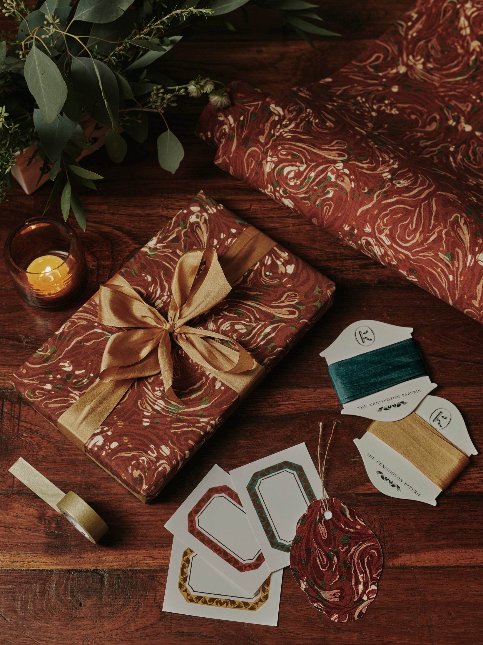 Christmas Wrapping Kit - Marble Ruby