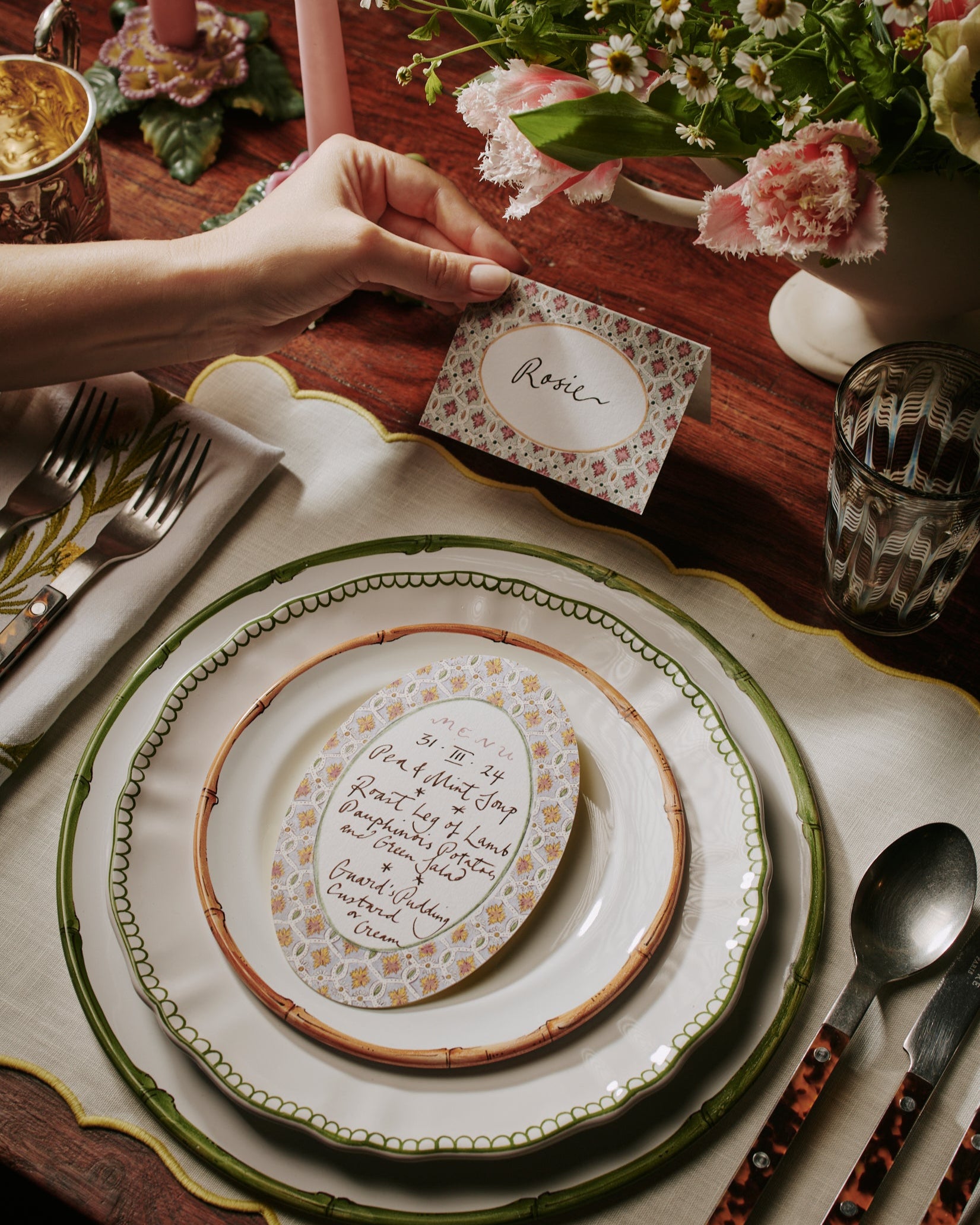 Menu & Place Card Set: Neville Chain