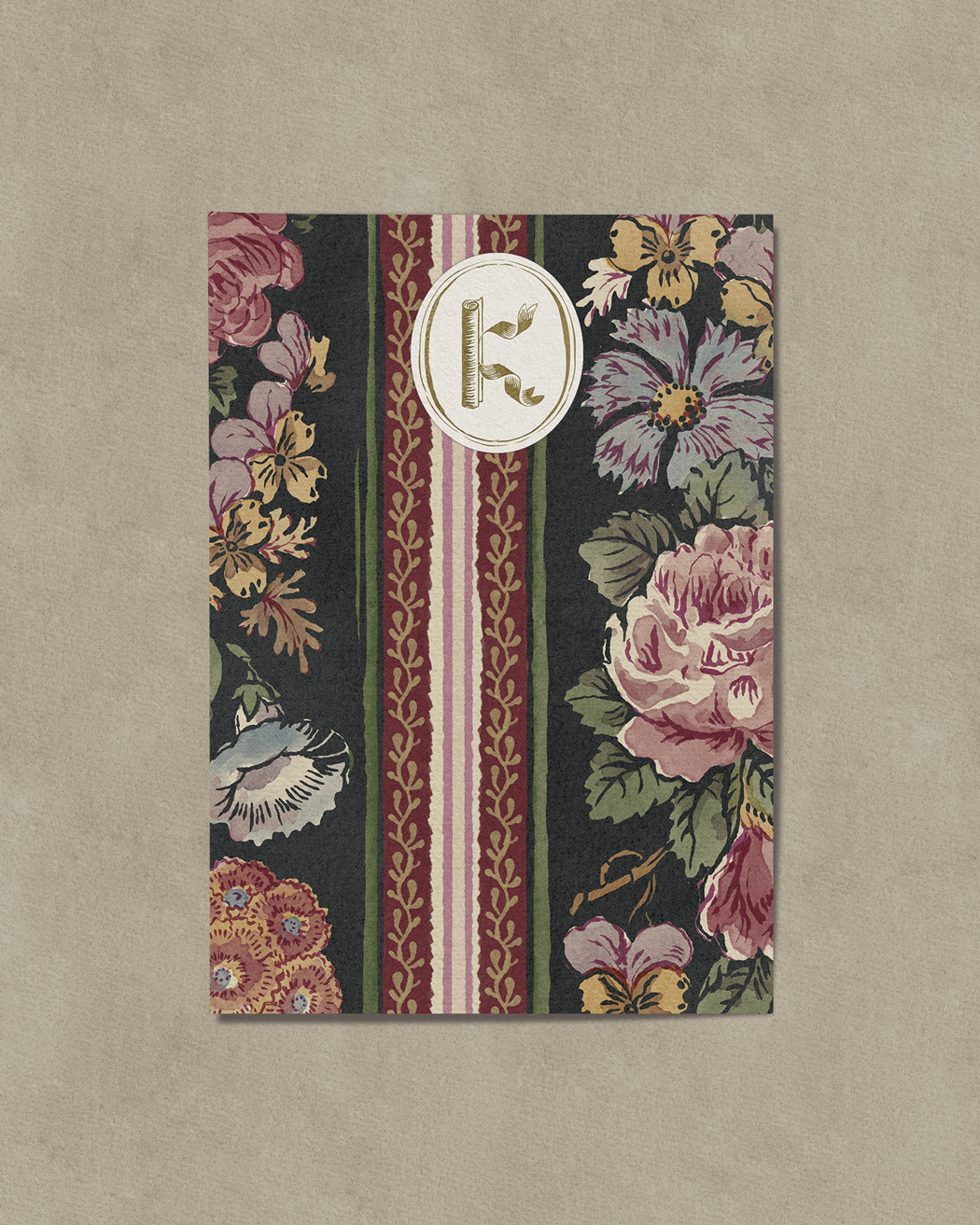 Wallpaper Sample: Gertrude Ebony