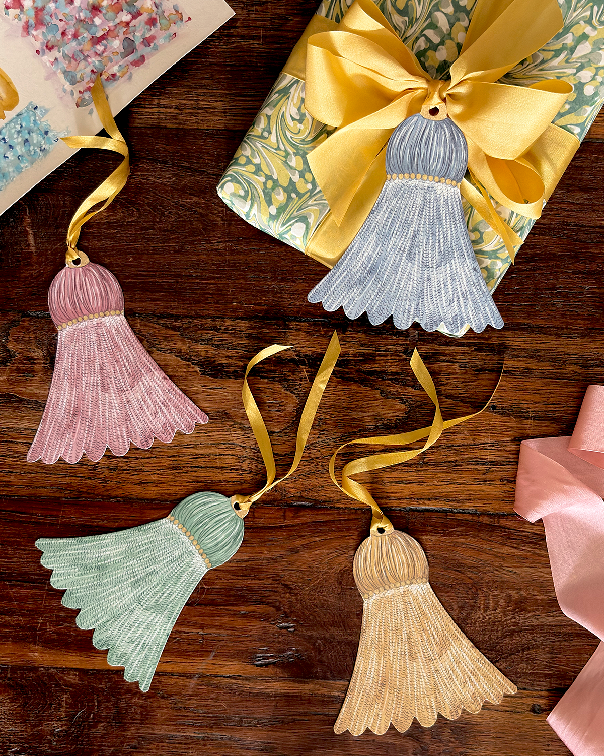 Set of 8 Gift Tags: Tassel