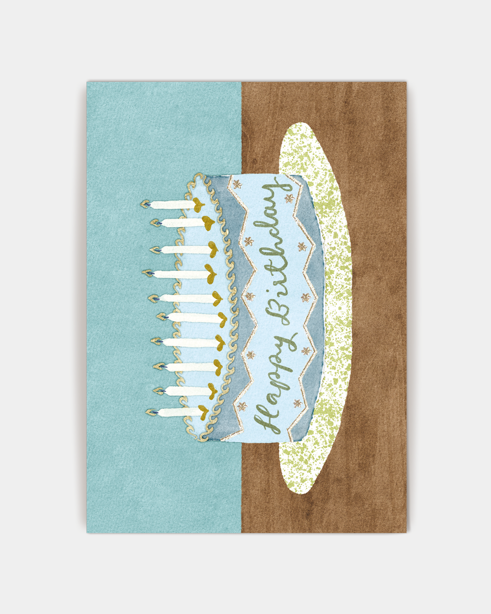 Birthday Card: Blue Cake