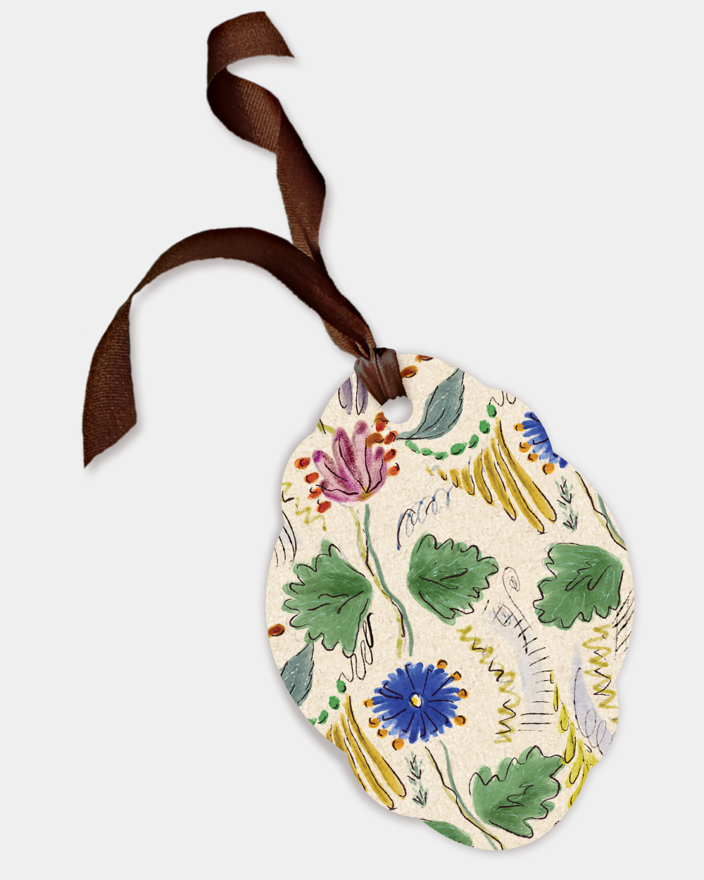 Set of 4 Gift Tags: Delft Cornflower