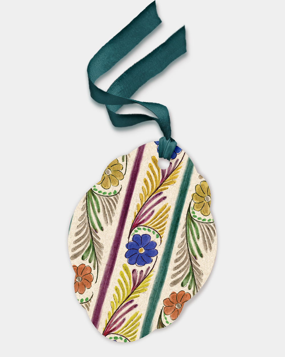 Set of 4 Gift Tags: Delft Stripe