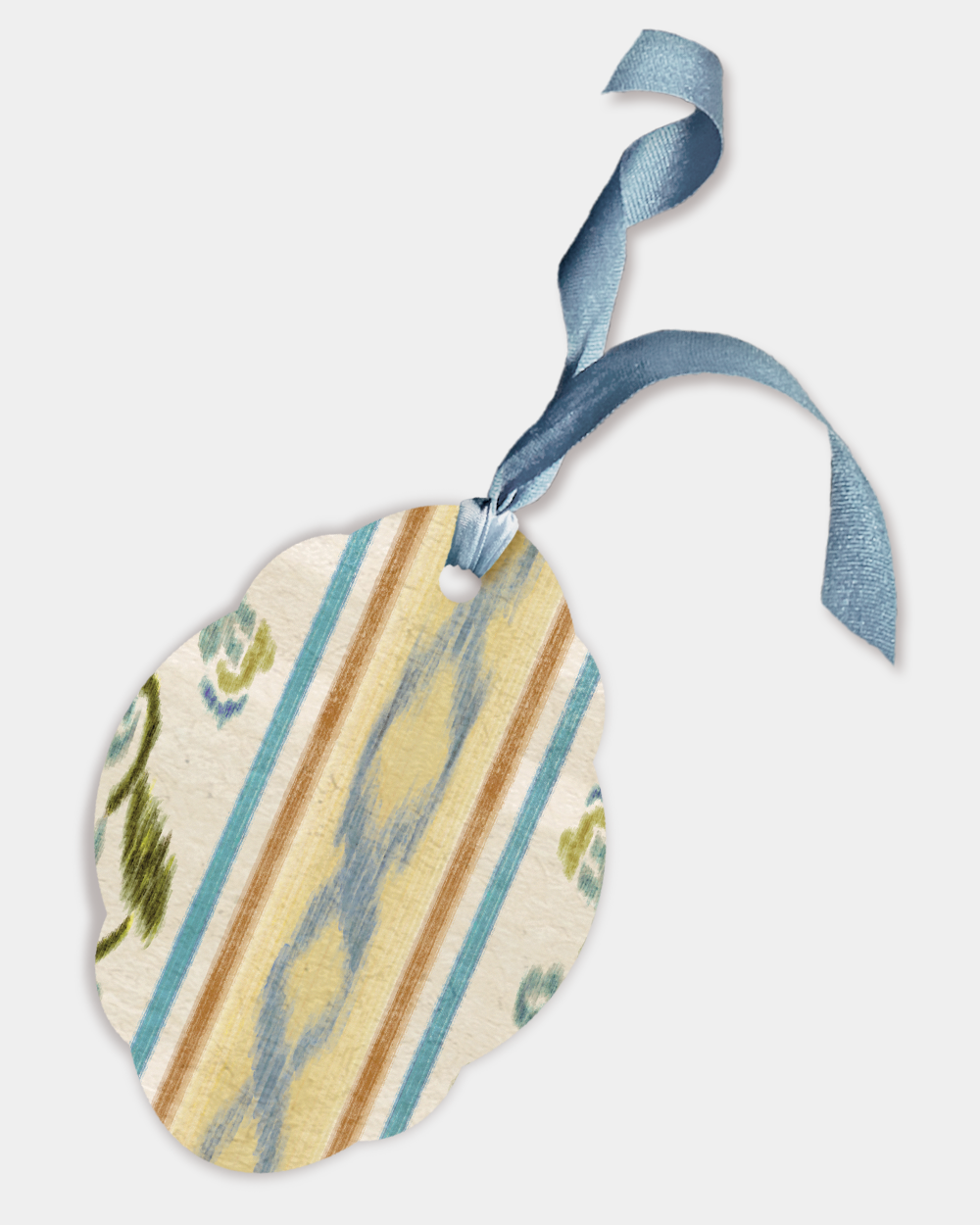Set of 4 Gift Tags: Ikat Azure