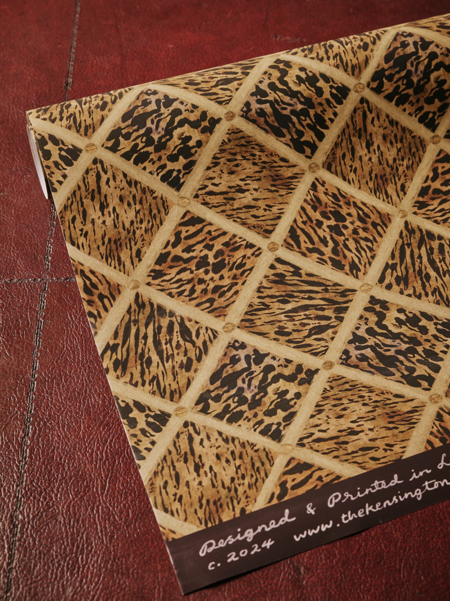 Wrapping Paper Roll: Tortoise Trellis, Gold
