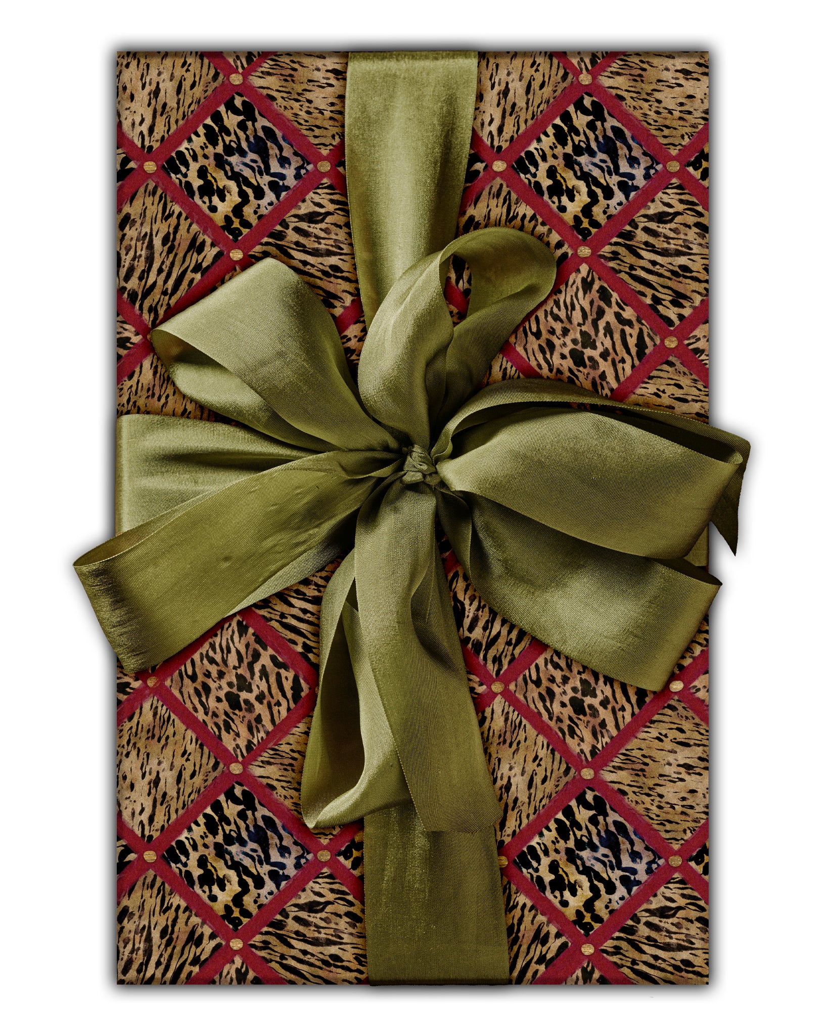 a shot of The Kensington Paperie tortoise trellis ruby wrapping paper product