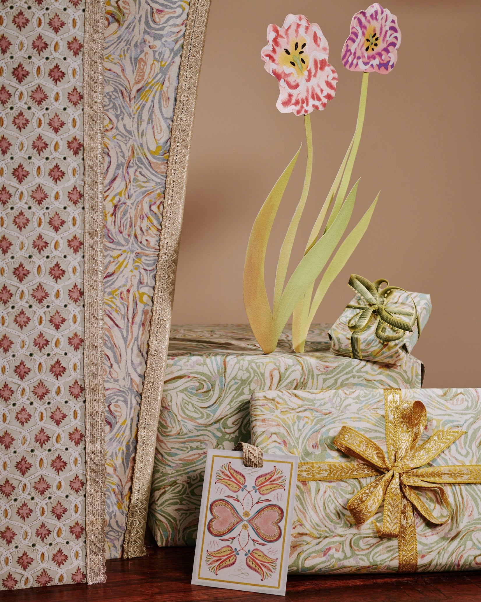 a group shot of The Kensington Paperie marble peppermint collection