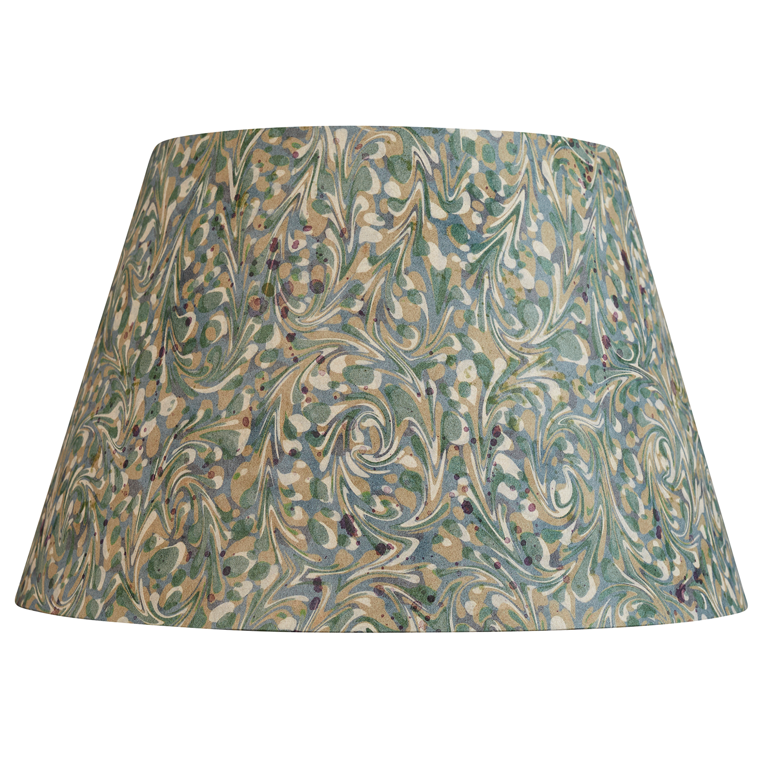 14" Lampshade: Marble Aqua