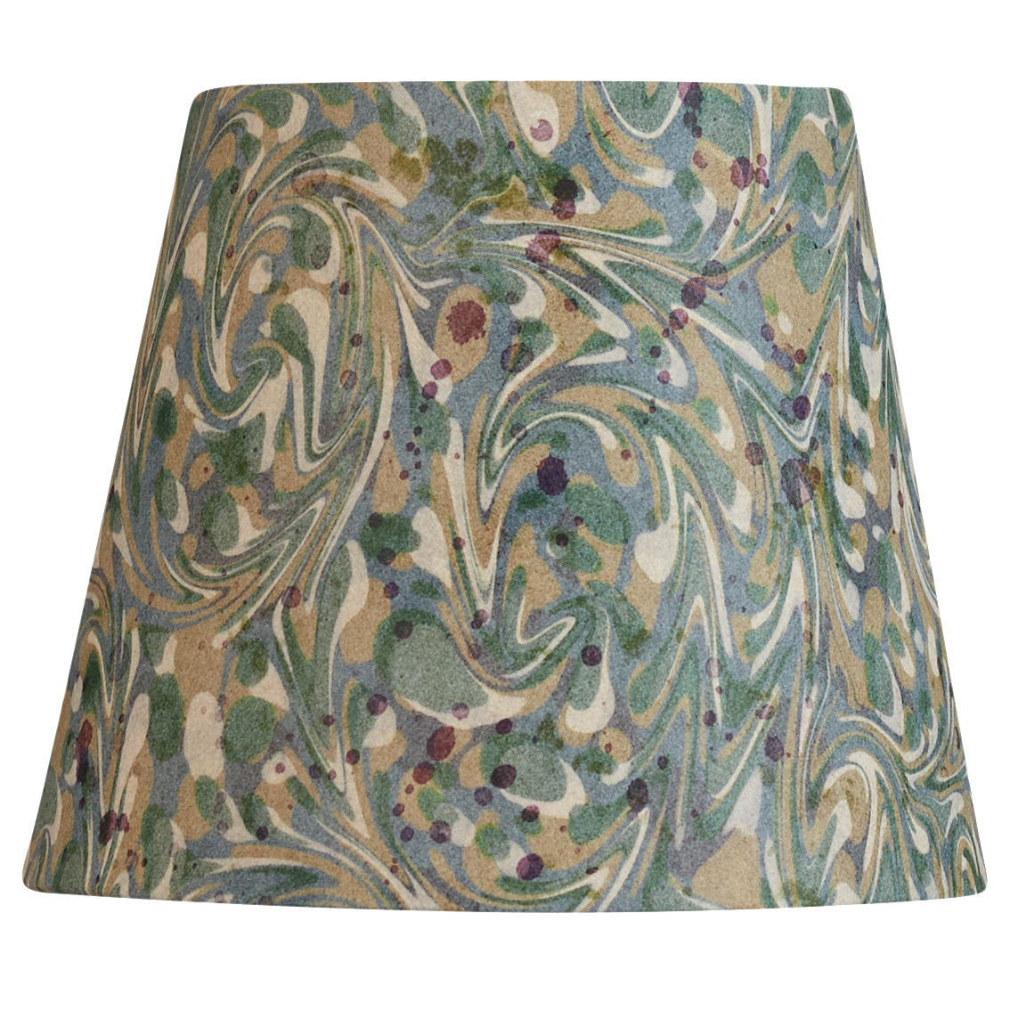 6" Clip-On Lampshade: Marble Aqua