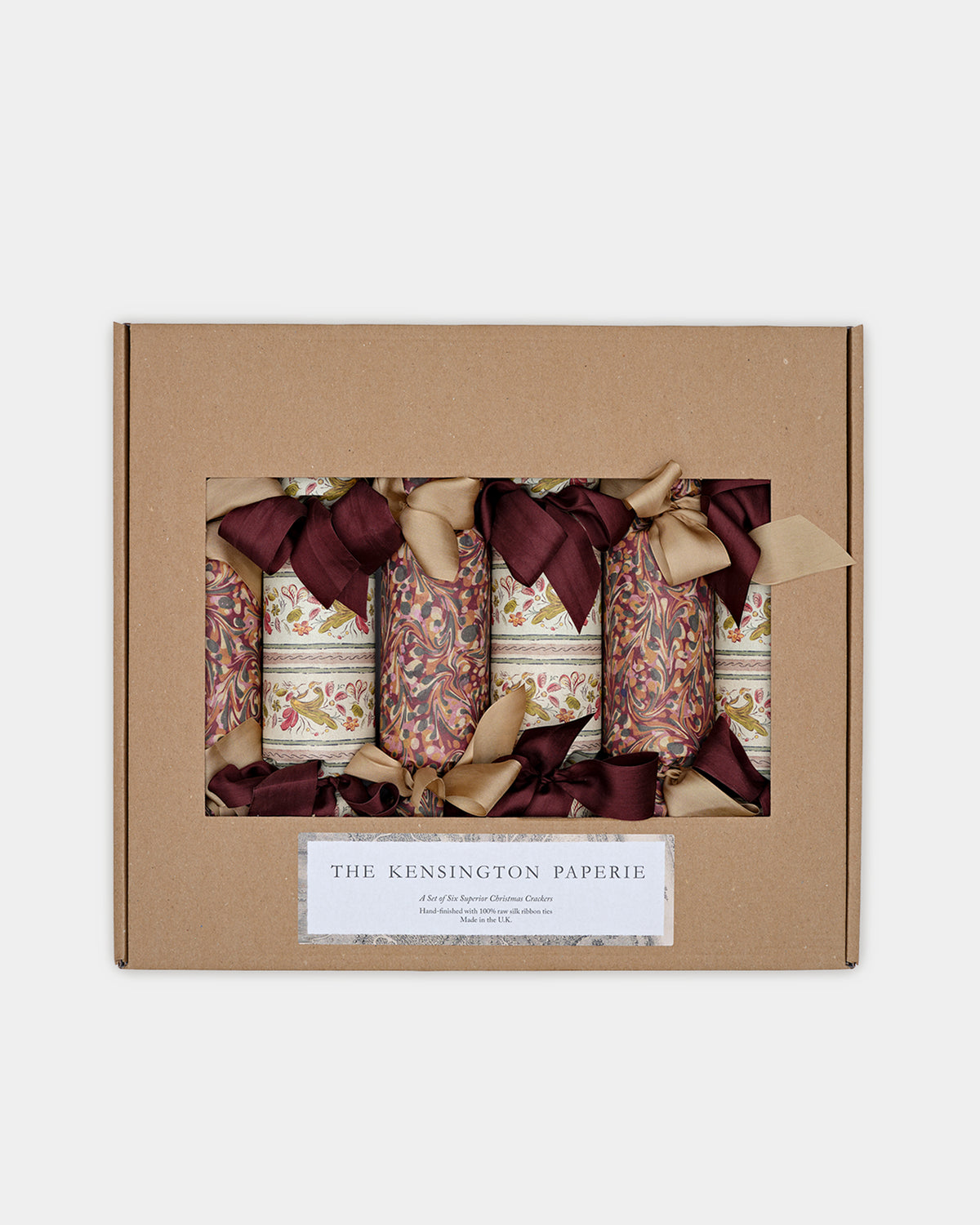 Set of Six Christmas Crackers: Marble Carnival / Hudson Nutmeg