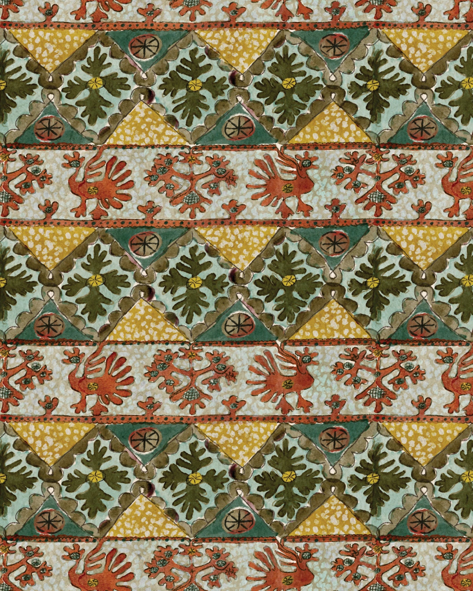 a flat shot of The Kensington Paperie dacha stripe rust