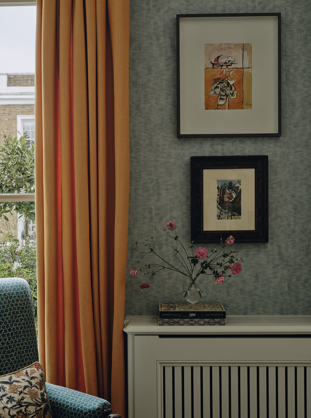 Wallpaper: Moiré Salon Blue