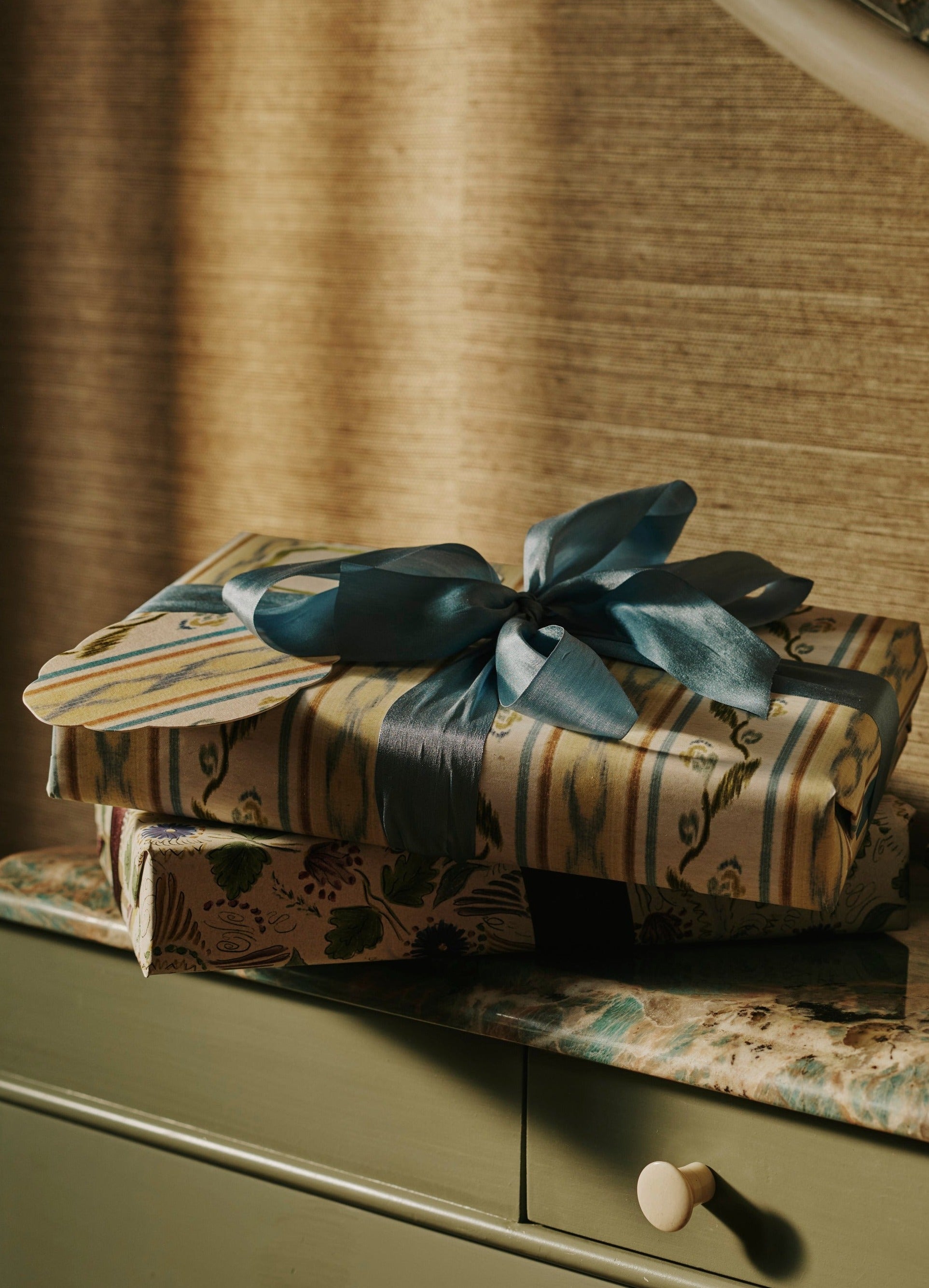 Gift Wrap Roll - Ikat Azure