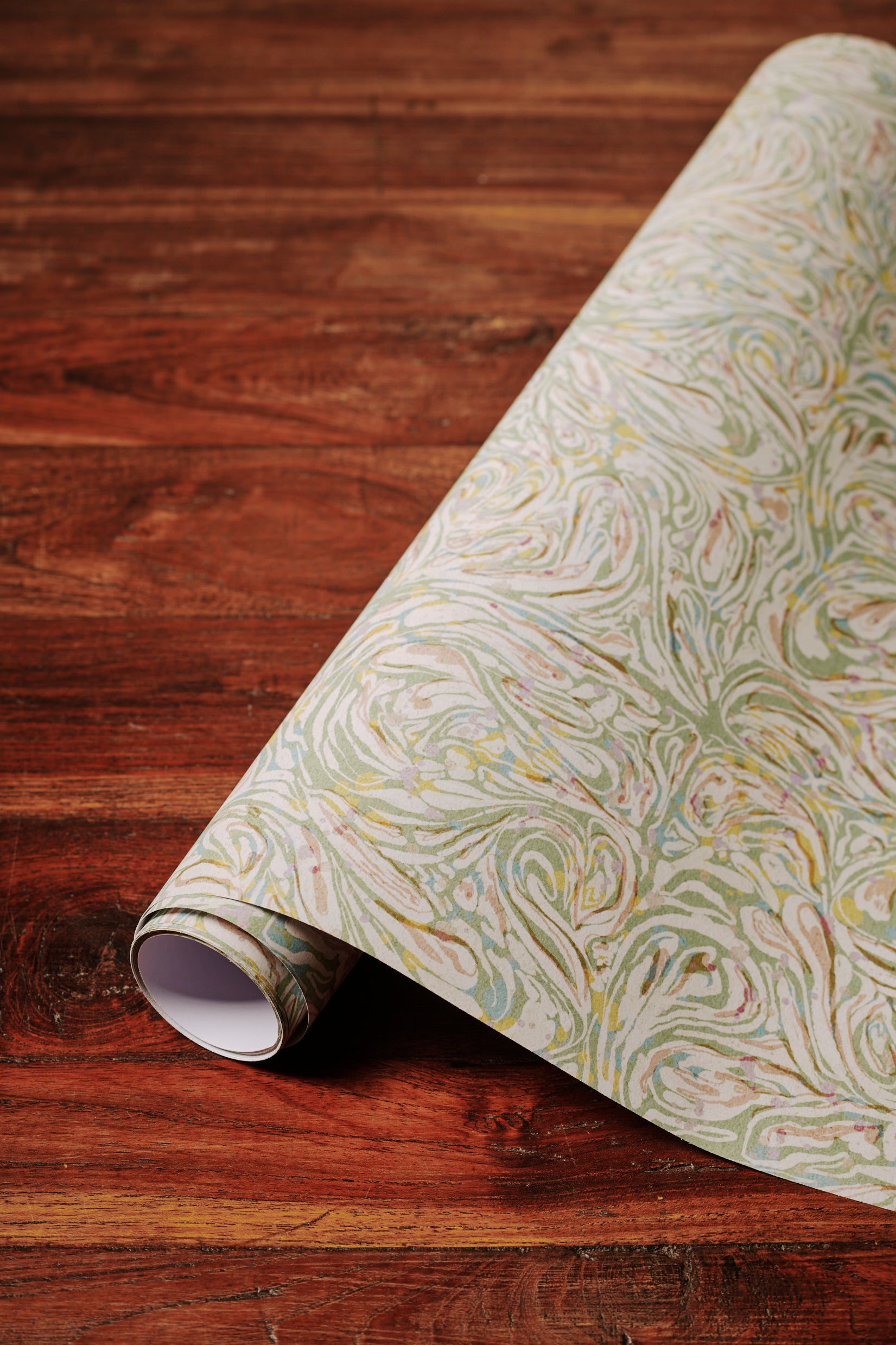 Gift Wrap Roll - Marble Peppermint