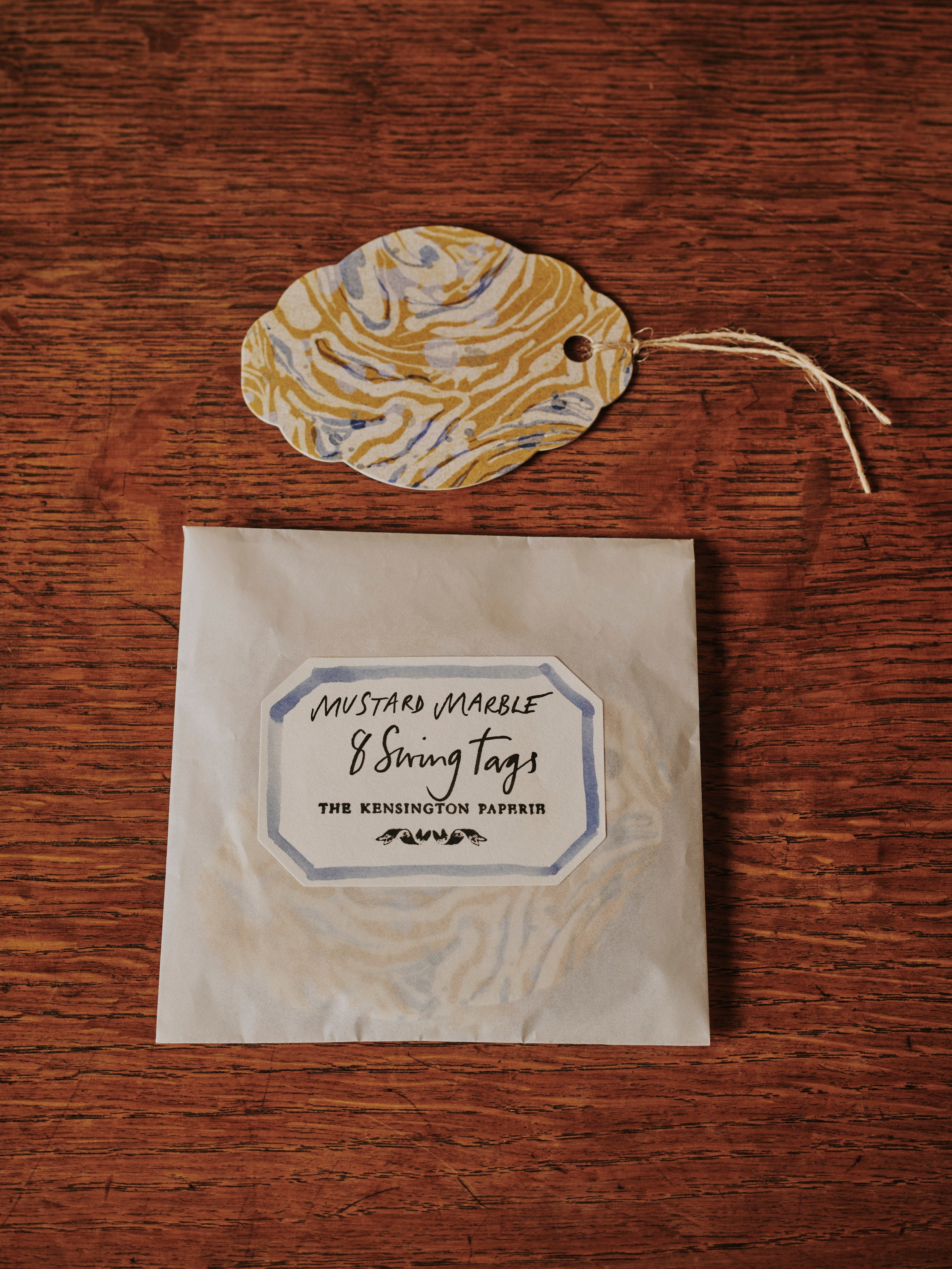 Wrapping Kit Box - Marble Mustard