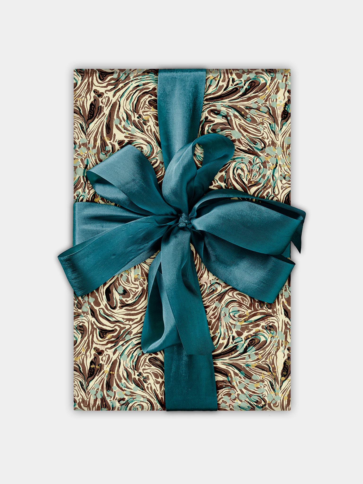 Wrapping Paper Roll: Marble, Chocolate