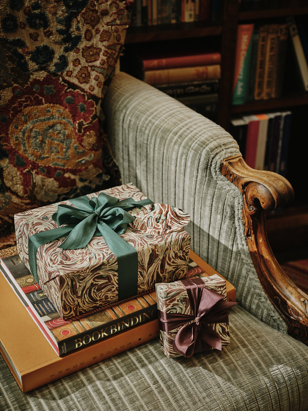 Wrapping Paper Roll: Marble Chocolate
