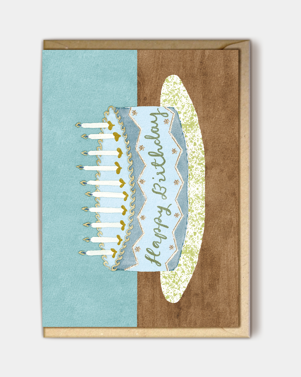 Birthday Card: Blue Cake