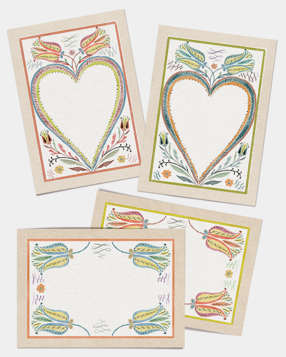 Set of 12 Stickers: Heart's Delight