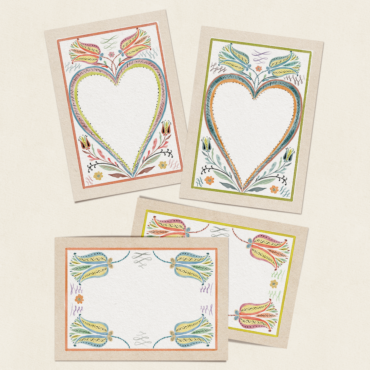 Set of 12 Stickers: Heart's Delight