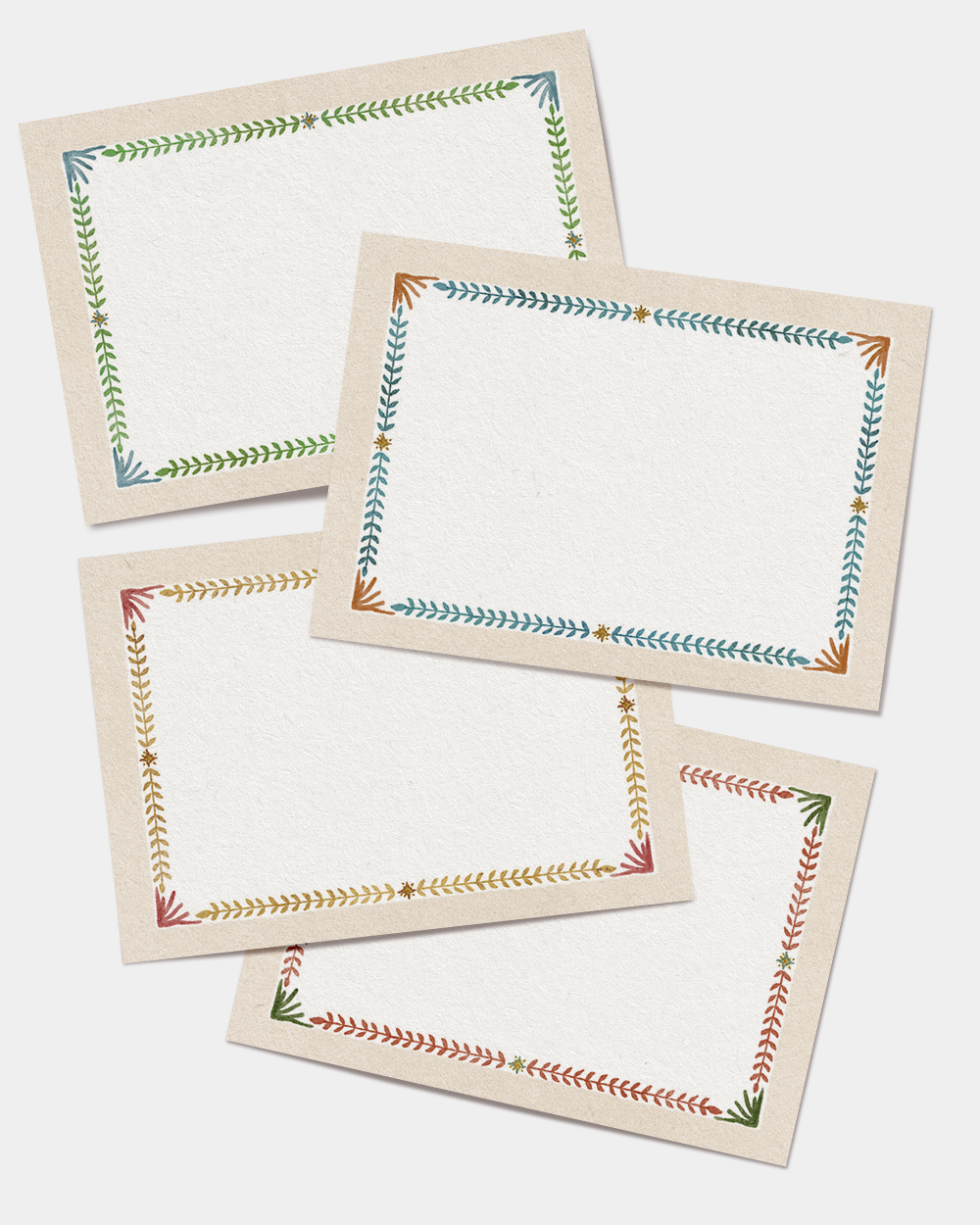 Set of 12 Self-Adhesive Labels in Papyrus - The Kensington Paperie