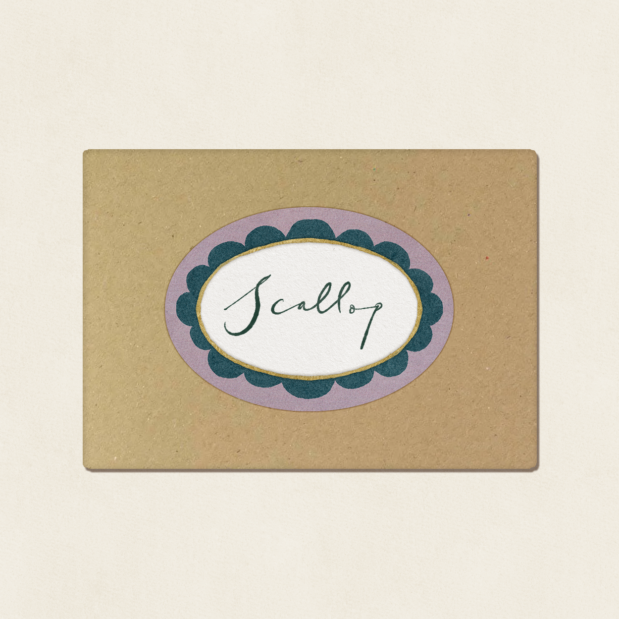 Set of 12 Stickers: Scallop