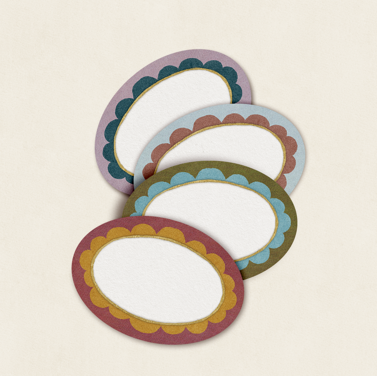 Set of 12 Stickers: Scallop