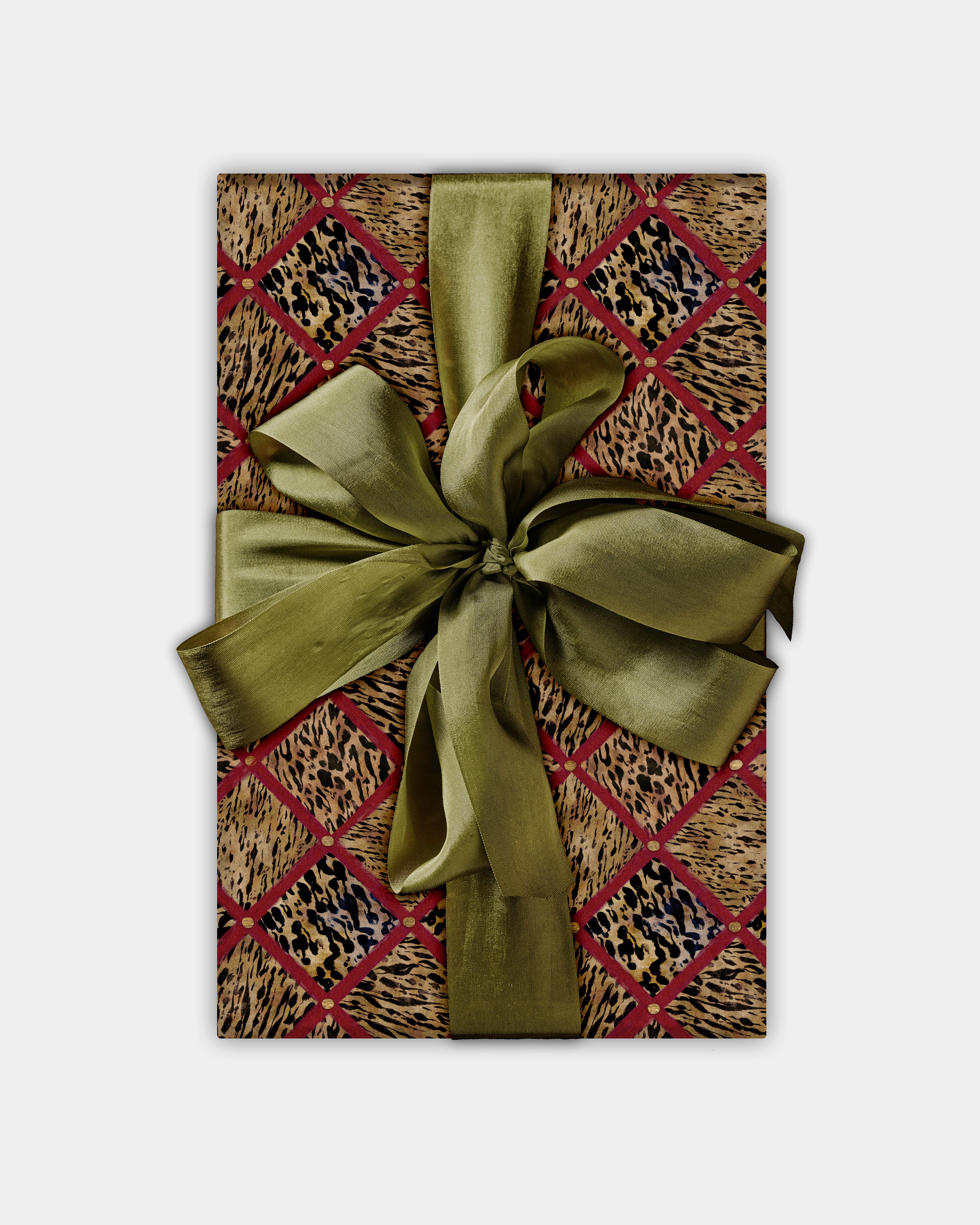 Wrapping Paper Roll: Tortoise Trellis, Ruby