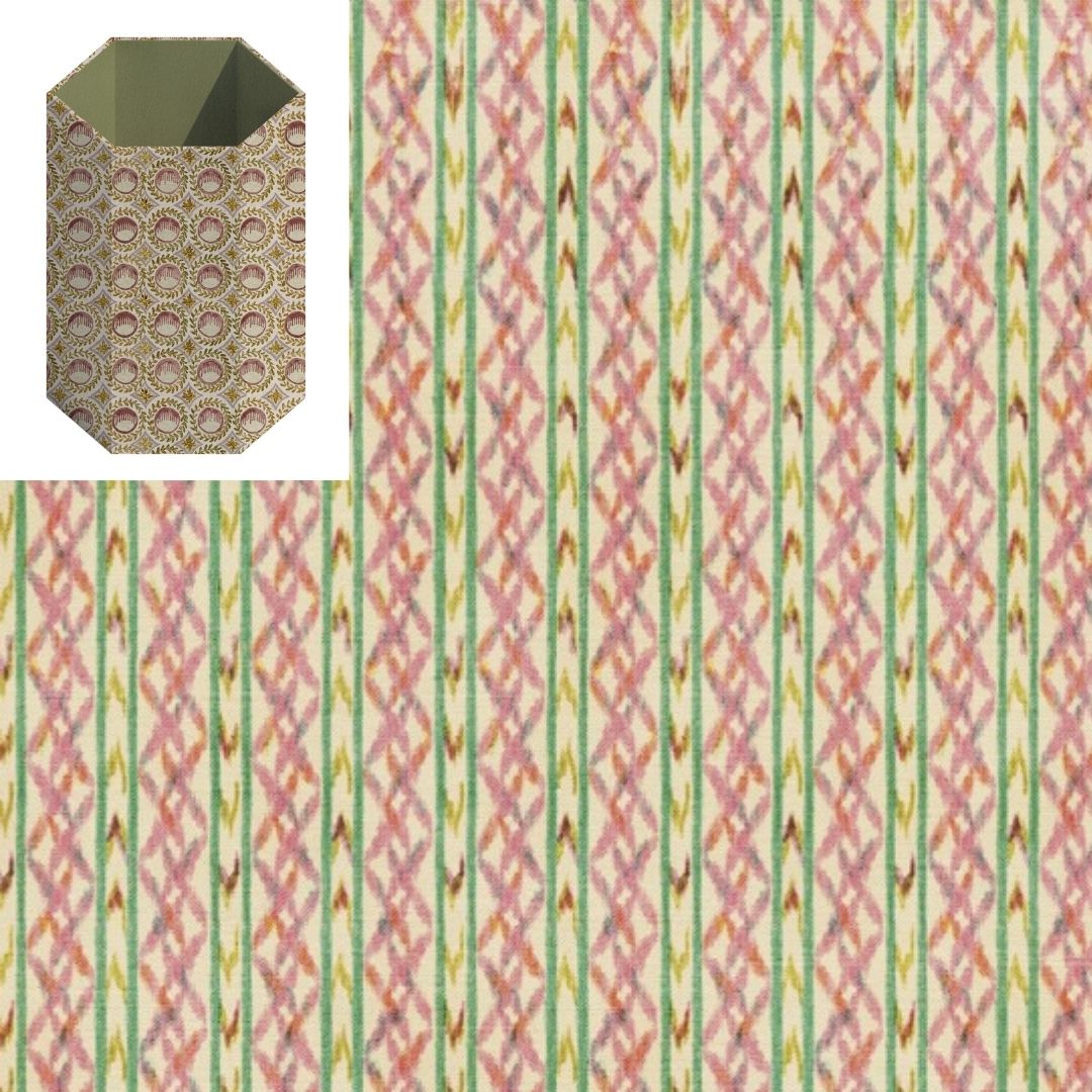 Pencil Pot: Ikat Mint